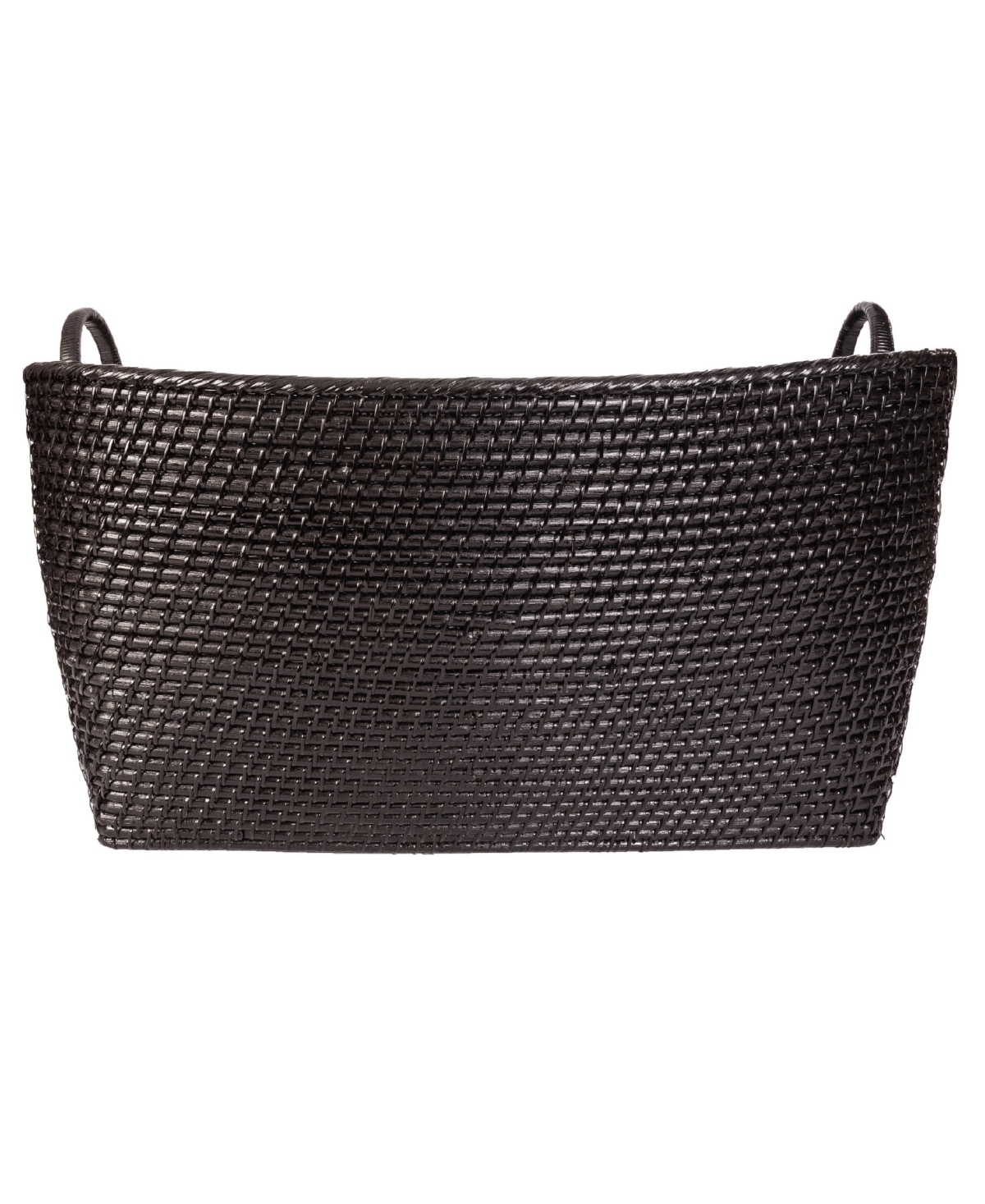 Artifacts Trading Company Saboga Home Everything Basket With Hoop Handles In Tudor Black