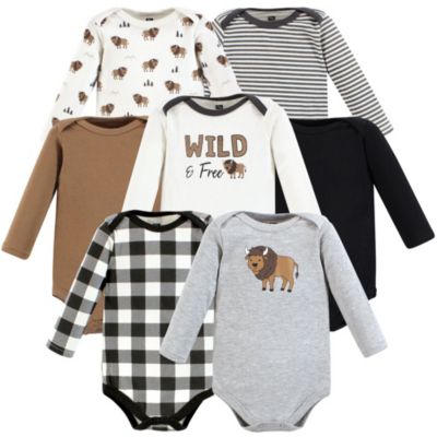 Long-Sleeve Cotton Bodysuit Collection 7-Piece Set