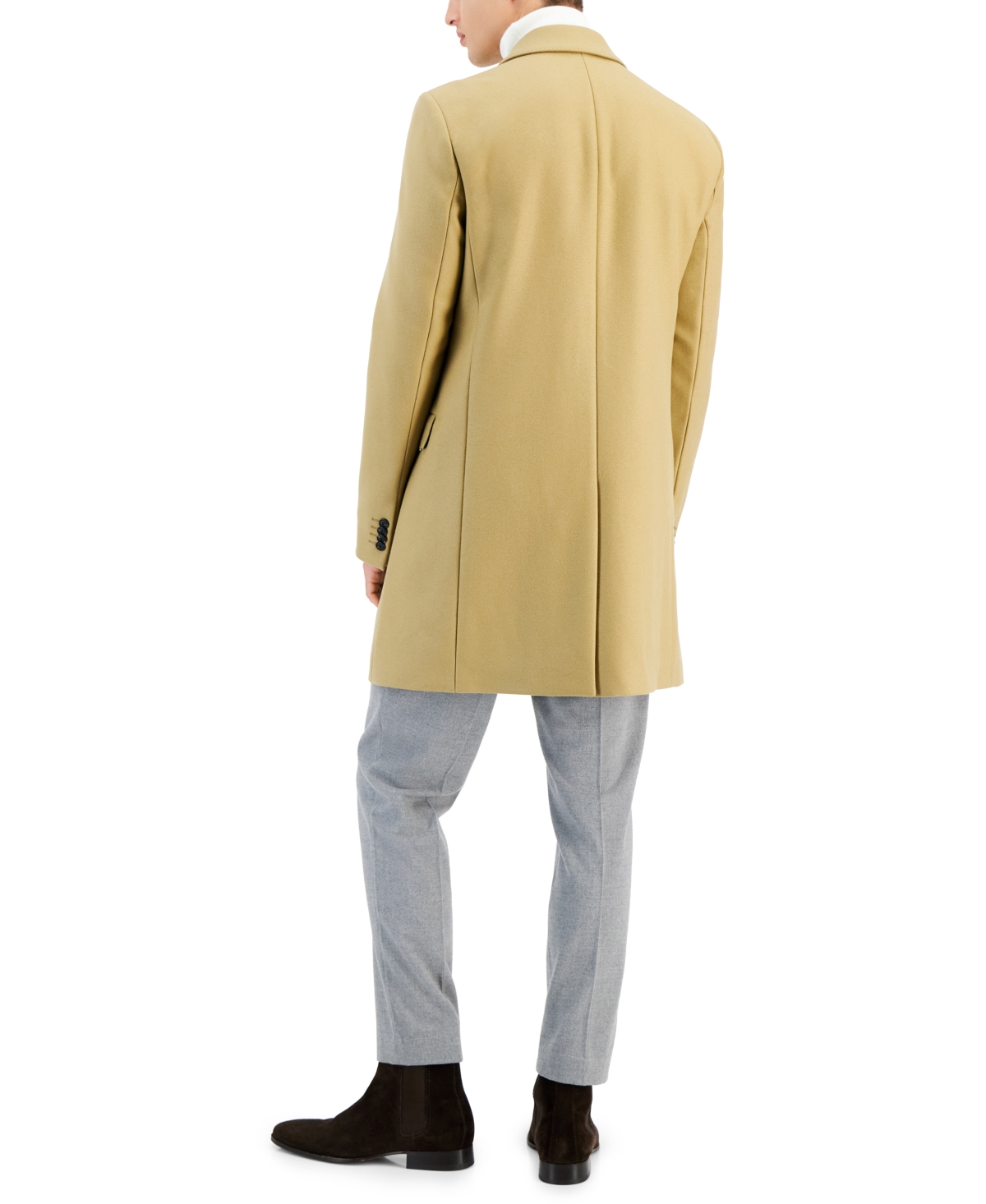 Hugo by Hugo Boss Men's Slim-Fit Migor Beige Overcoat