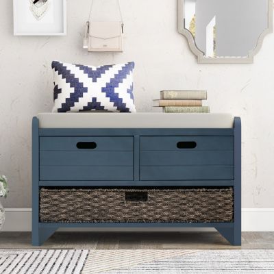 Streamdale Versatile Storage Bench with Basket & Drawers
