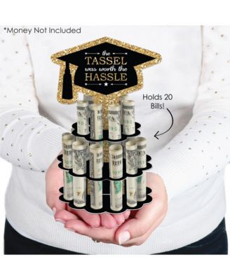 Tassel Worth The Hassle Gold DIY Graduation Party Money Holder Gift Cash Cake