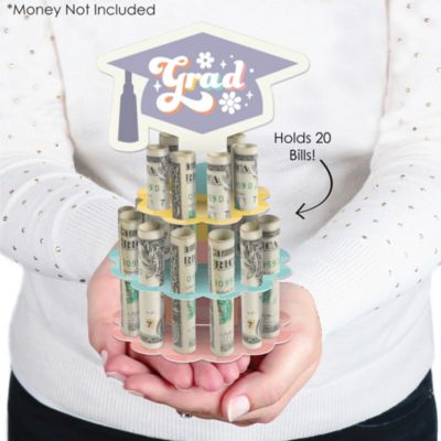 Groovy Grad DIY Hippie Graduation Party Money Holder Gift Cash Cake