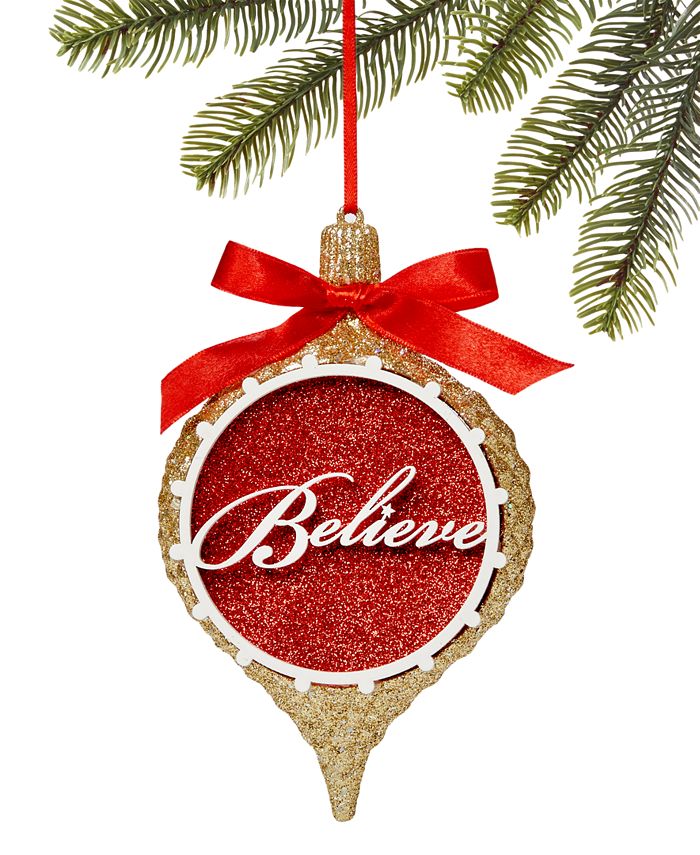 Holiday Lane Macy's Believe Finial Ornament, Created for Macy's Macy's
