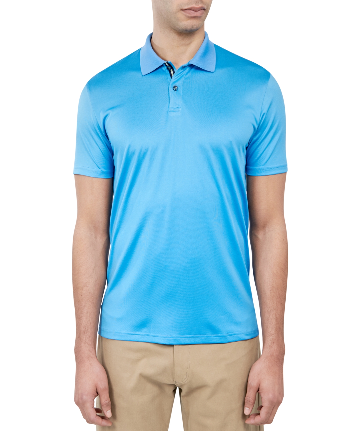 Society Of Threads Men's Regular Fit Solid Performance Polo Shirt In Blue