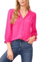 Pink best sale blouse macys