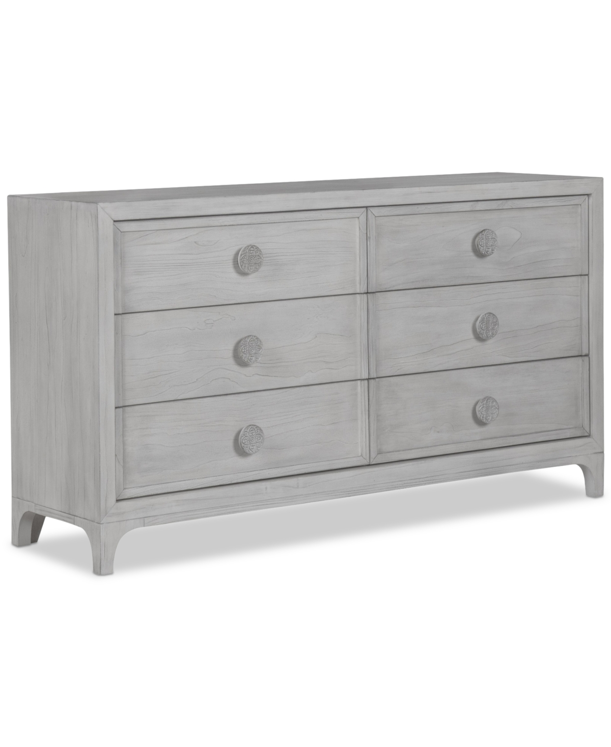 Furniture Boho Chic Dresser In Washed Wht