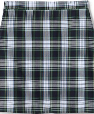 School Uniform Girls Plaid A-line Skirt Below the Knee
