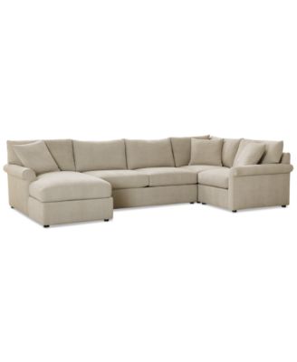 Furniture - 4-Pc. Fabric Modular Chaise Sectional Sofa