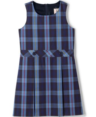 School Uniform Girls Plaid Jumper Top of Knee