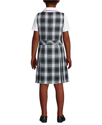 Green plaid jumper uniform top