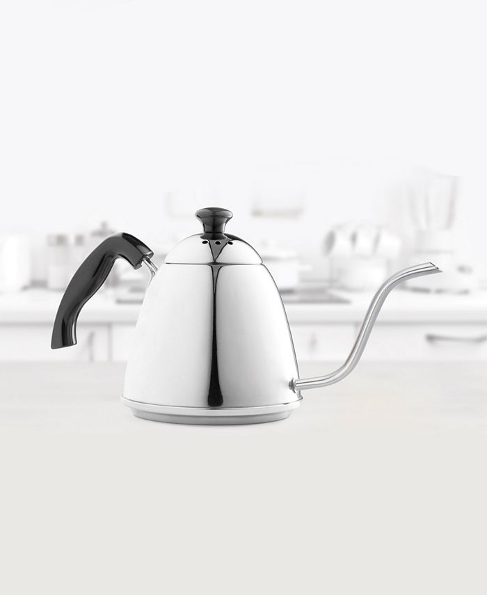 Fino 6Cup Pour Over Gooseneck Coffee Kettle, Stainless Steel, 1 Liter