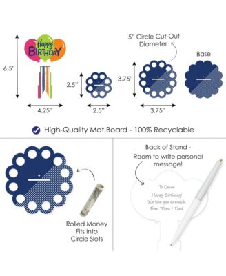 Cheerful Happy Birthday DIY Colorful Birthday Party Money Holder Gift Cash Cake