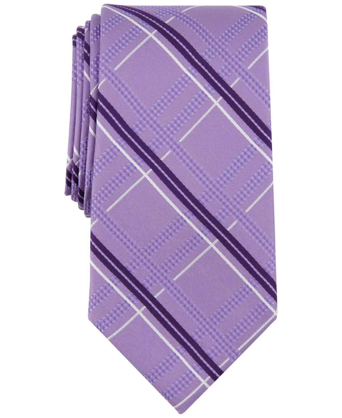 Michael Kors Men's Salerno Plaid Tie In Purple