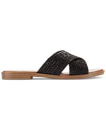 Style & Co Shannonn Woven Slip-On Crisscross Flat Sandals, Created for ...