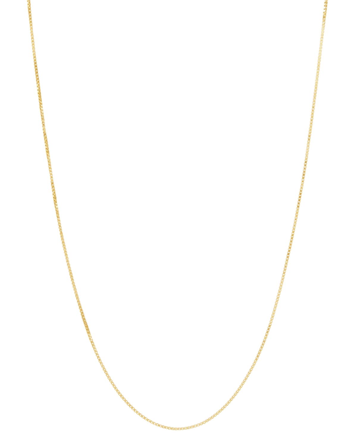 Macy's Solid Box Link 24" Chain Necklace In 14k Gold