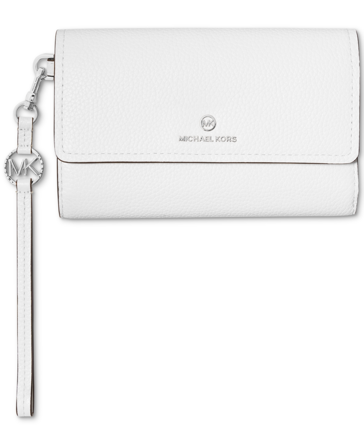 Michael Kors Jet Set Charm Large Flap Phone Wristlet Optic White One Size :  Cell Phones & Accessories 