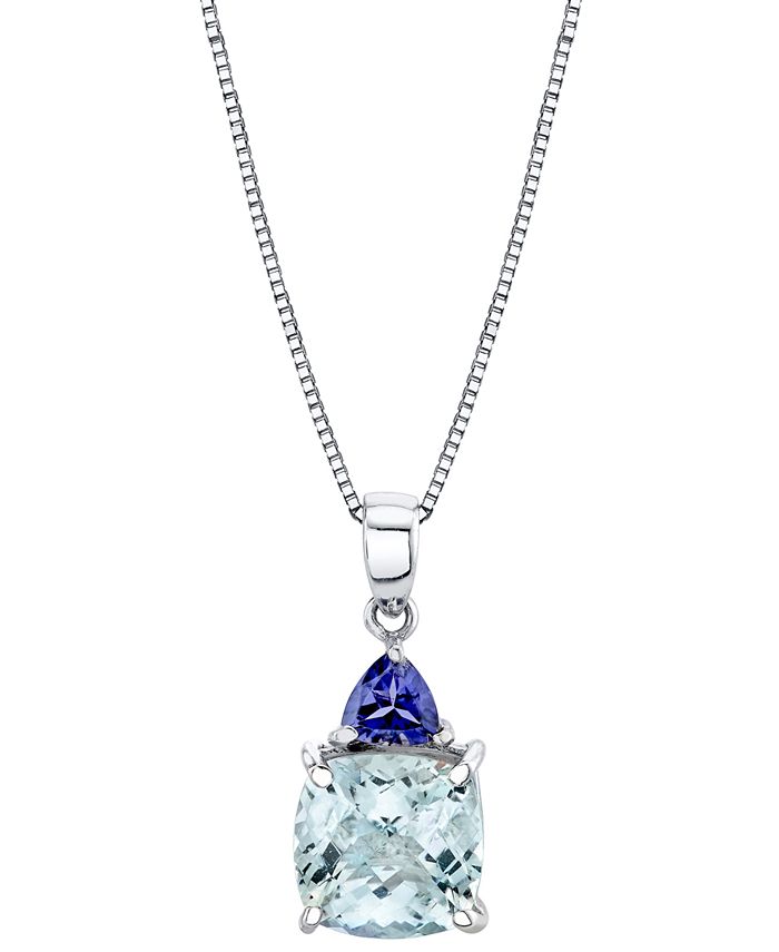Macy's best sale aquamarine pendant