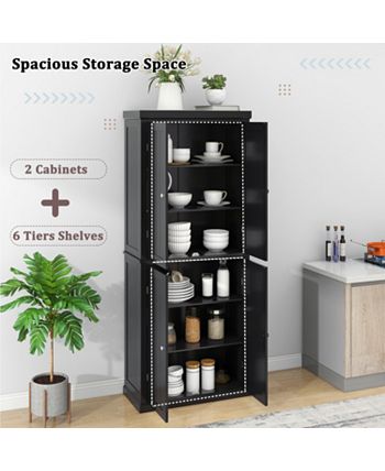 72.4 Minimalist Freestanding Kitchen Storage Cabinet Organizer