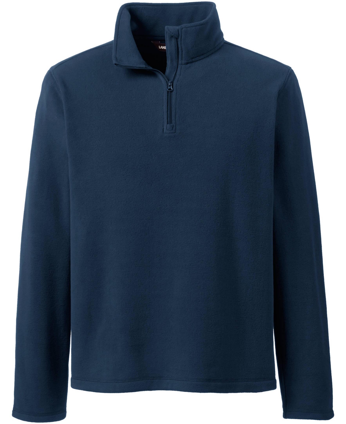 Lands' End School Uniform Men's Lightweight Fleece Quarter Zip Pullover Jacket
