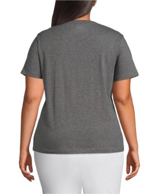 Plus Size Relaxed Supima Cotton Crew Neck T-Shirt