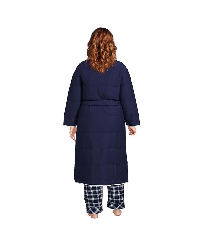 Lands' End Women's Plus Size Quilted Robe Macy's