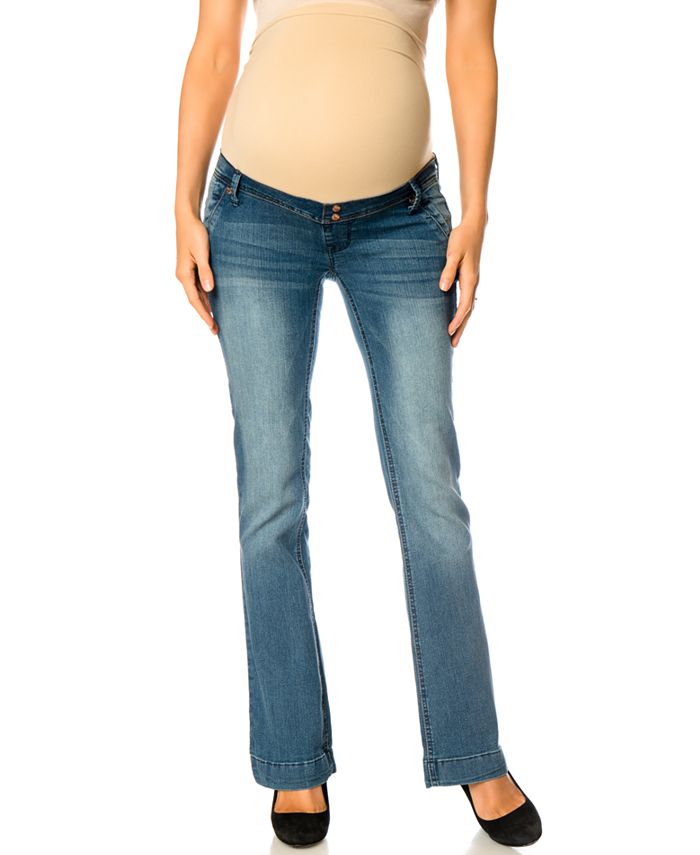 Motherhood Maternity Fade To Blue Maternity FlapPocket Bootcut Jeans