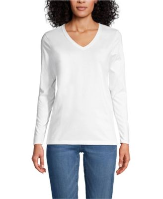 Women's Supima Cotton Long Sleeve V-Neck T-Shirt