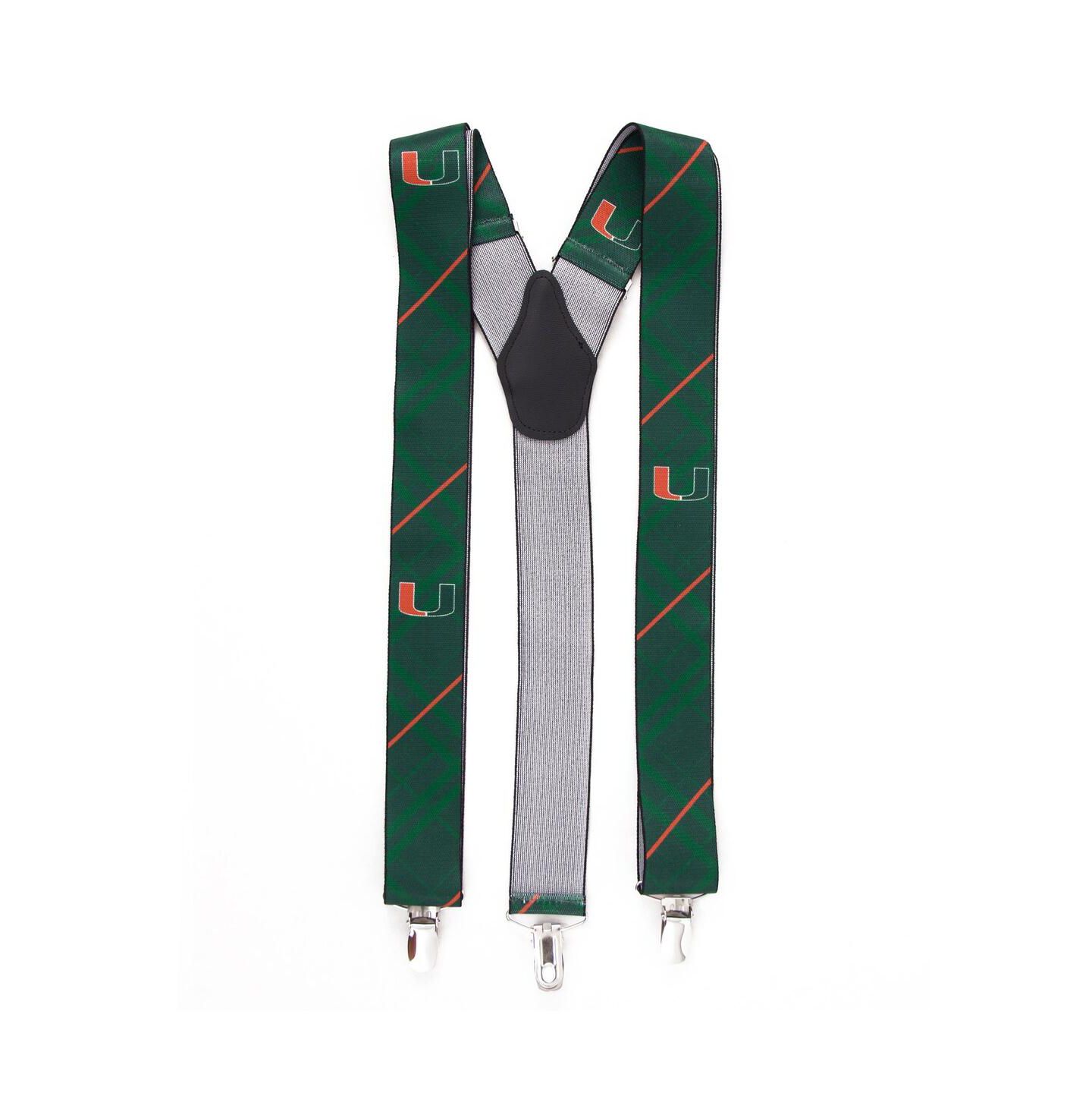 Мужские подтяжки Eagles Wings Green Miami Hurricanes Suspenders — фото 1