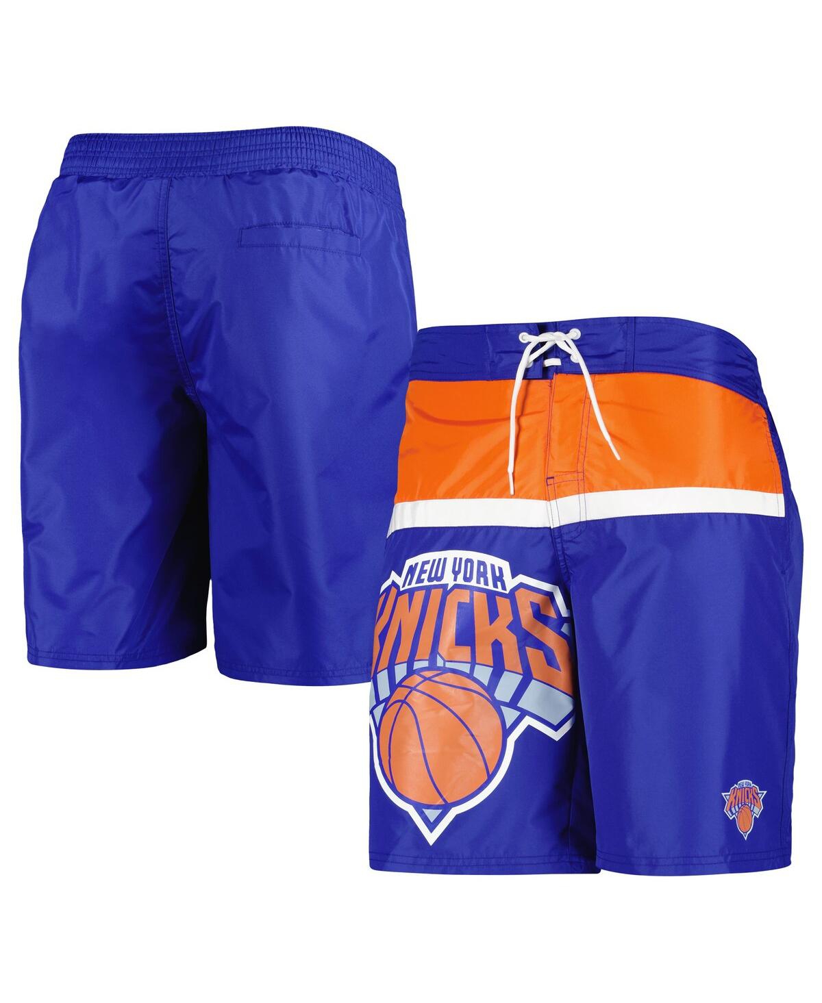 Shop G-iii Sports By Carl Banks Men's  Blue New York Knicks Sea Wind Swim Trunks