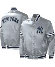 New York Rangers Starter Pick & Roll Satin Full-Snap Varsity Jacket - Blue