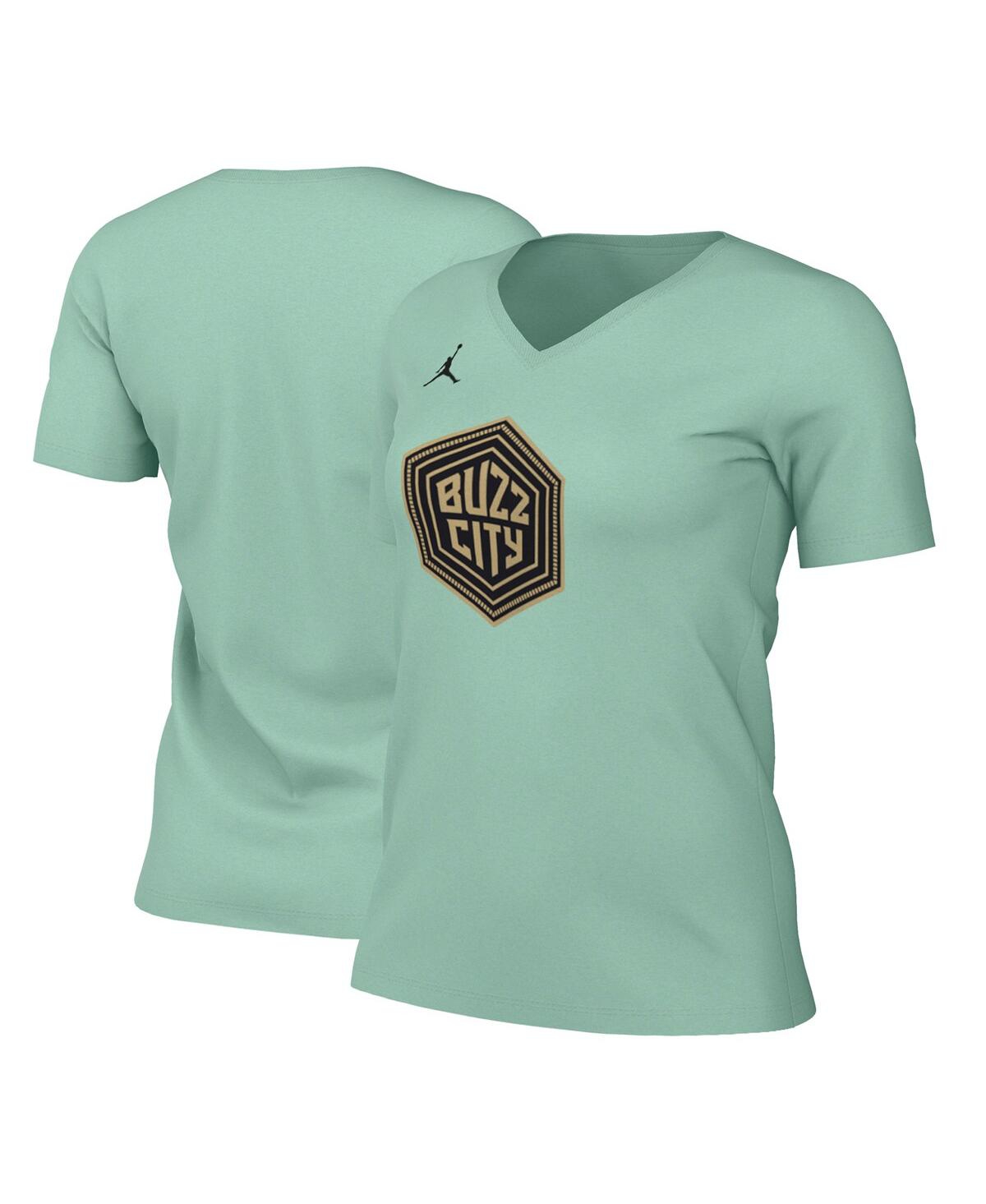 Shop Nike Women's  Mint Charlotte Hornets 2022/23 City Edition Essential V-neck T-shirt