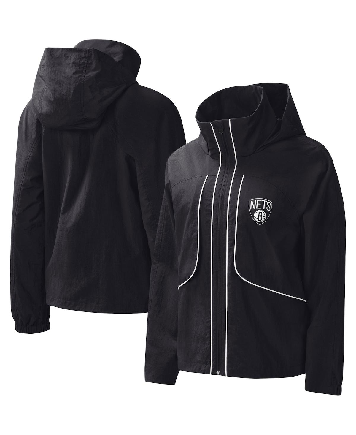 Shop G-iii 4her By Carl Banks Women's  Black Brooklyn Nets Last Shot Full-zip Hoodie Jacket