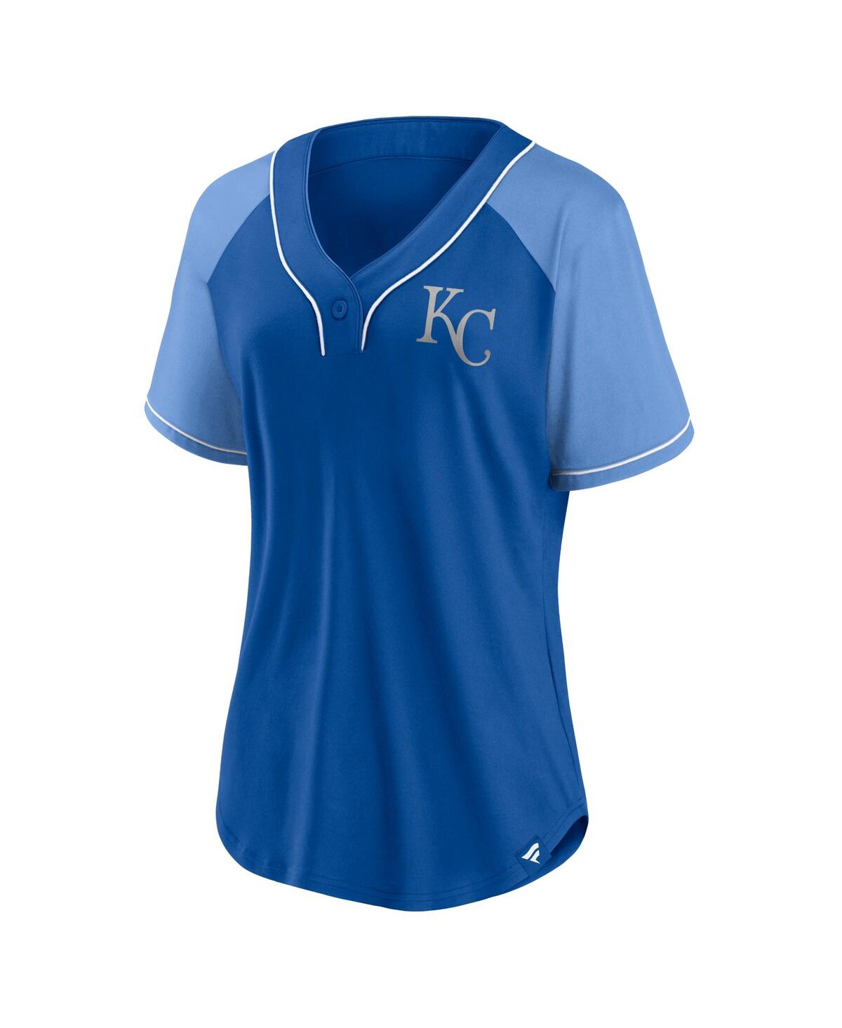 Fanatics Branded Royal Kansas City Royals Ultimate Style Raglan V-neck T-shirt In Royal