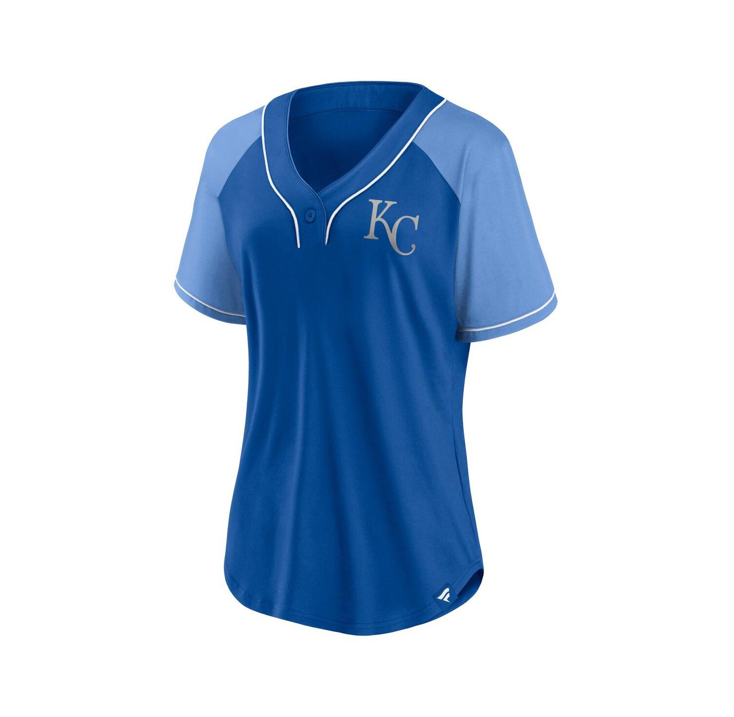 Women's Royal Kansas City Royals Ultimate Style Raglan V-Neck T-shirt