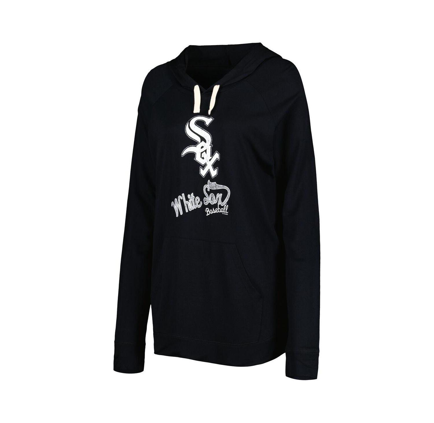 Women's Black Chicago White Sox Pre-Game Raglan Pullover Hoodie
