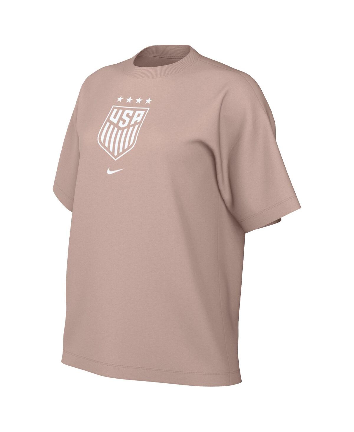 Nike Women's  Tan Uswnt Crest T-shirt In Tan