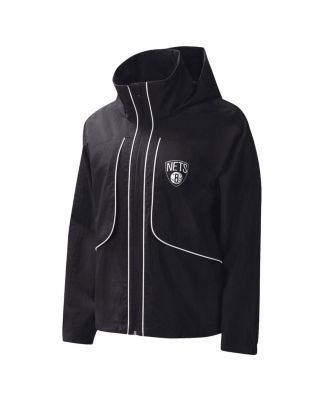 Women's Black Brooklyn Nets Last Shot Full-Zip Hoodie Jacket