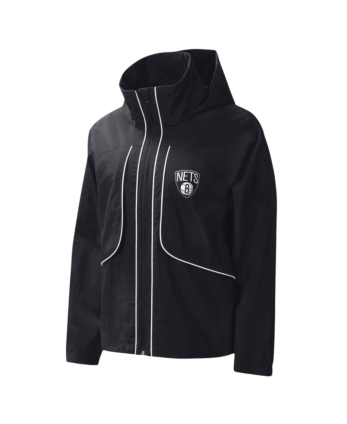 Shop G-iii 4her By Carl Banks Women's  Black Brooklyn Nets Last Shot Full-zip Hoodie Jacket