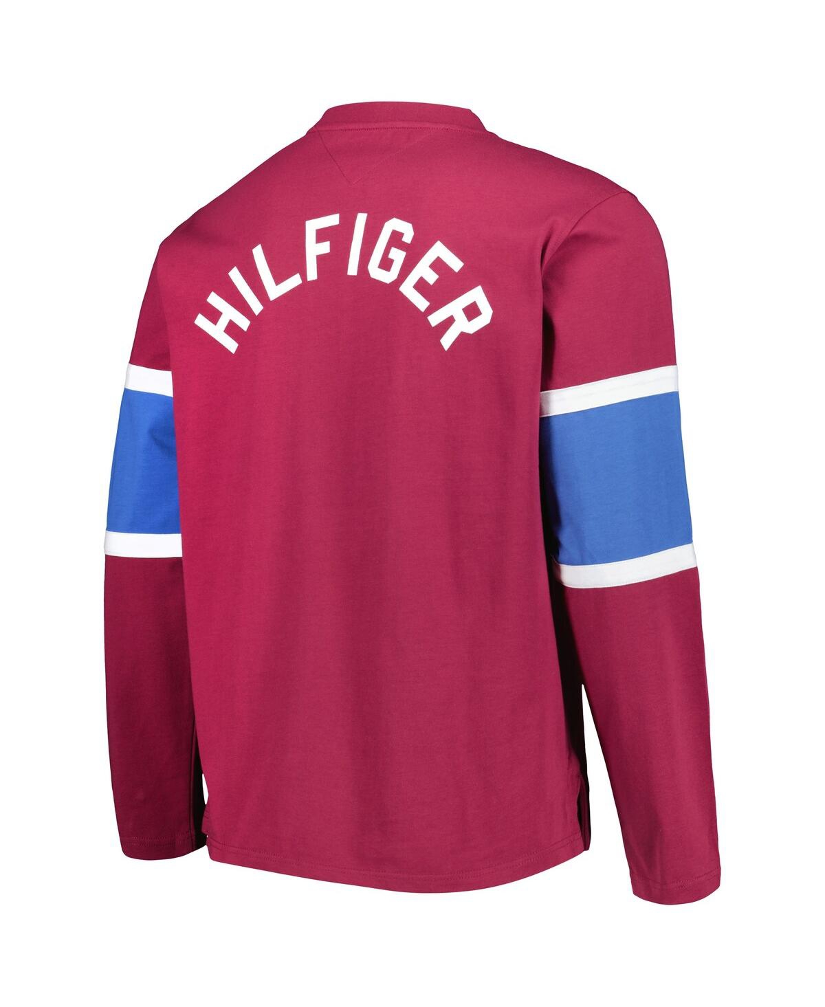 Shop Tommy Hilfiger Men's  Burgundy Colorado Avalanche Walter Lace-up Long Sleeve Top