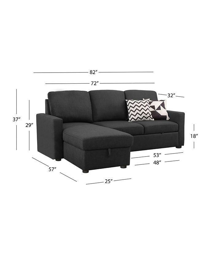 Abbyson Living Newton 2 Piece Storage Sofa Bed Sectional Macy's