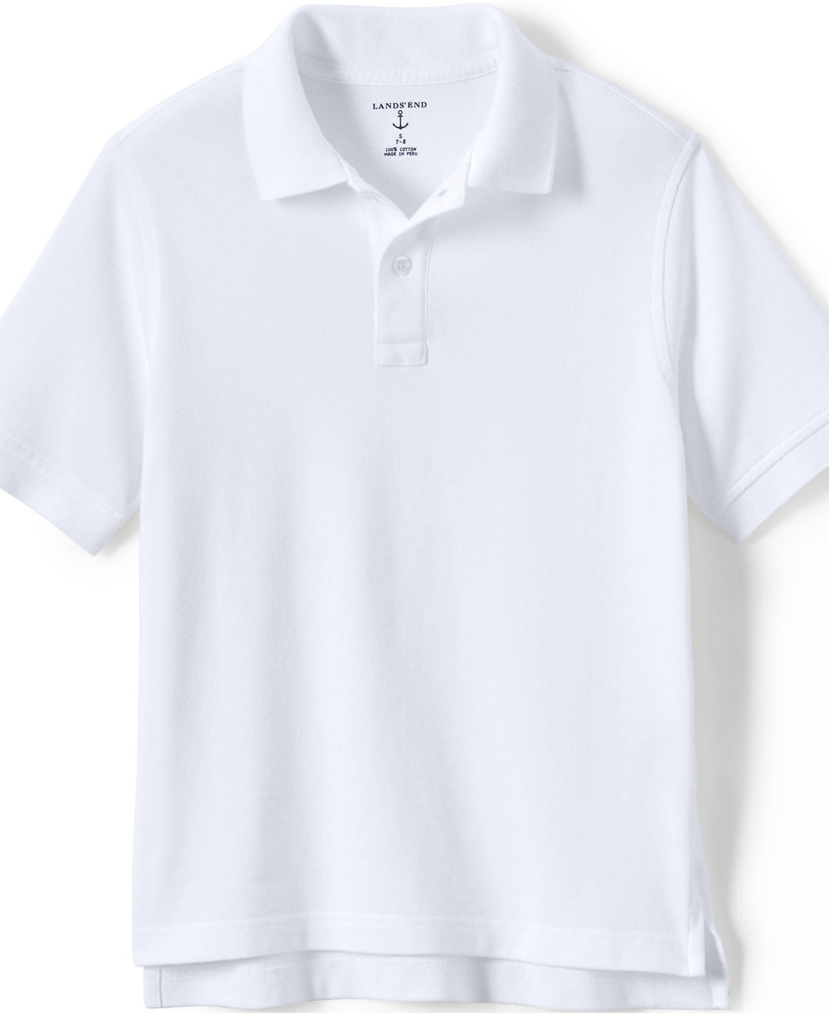 Lands' End Girls School Uniform Short Sleeve Mesh Polo Shirt