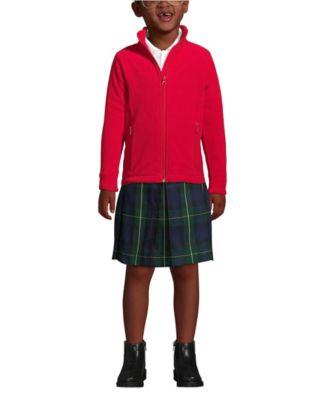 Girls School Uniform Full-Zip Mid-Weight Fleece Jacket
