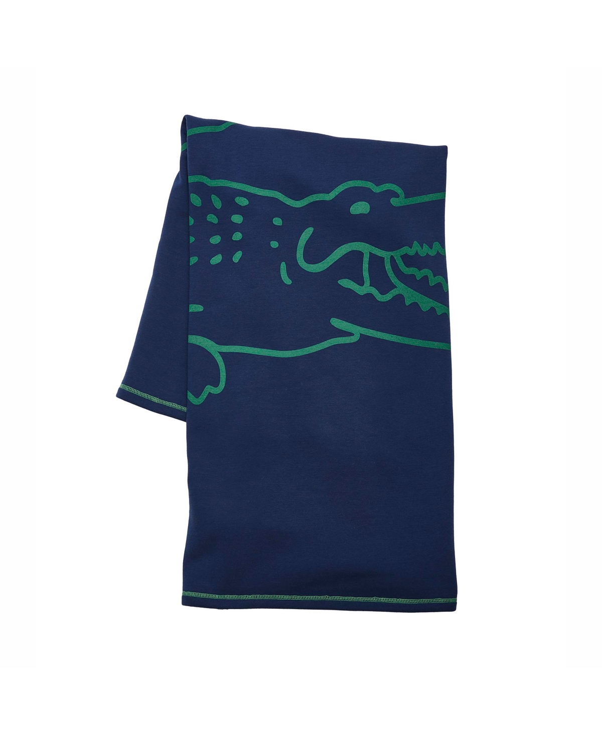 Lacoste Home Vintage-like Croc Throw Bedding In Blue