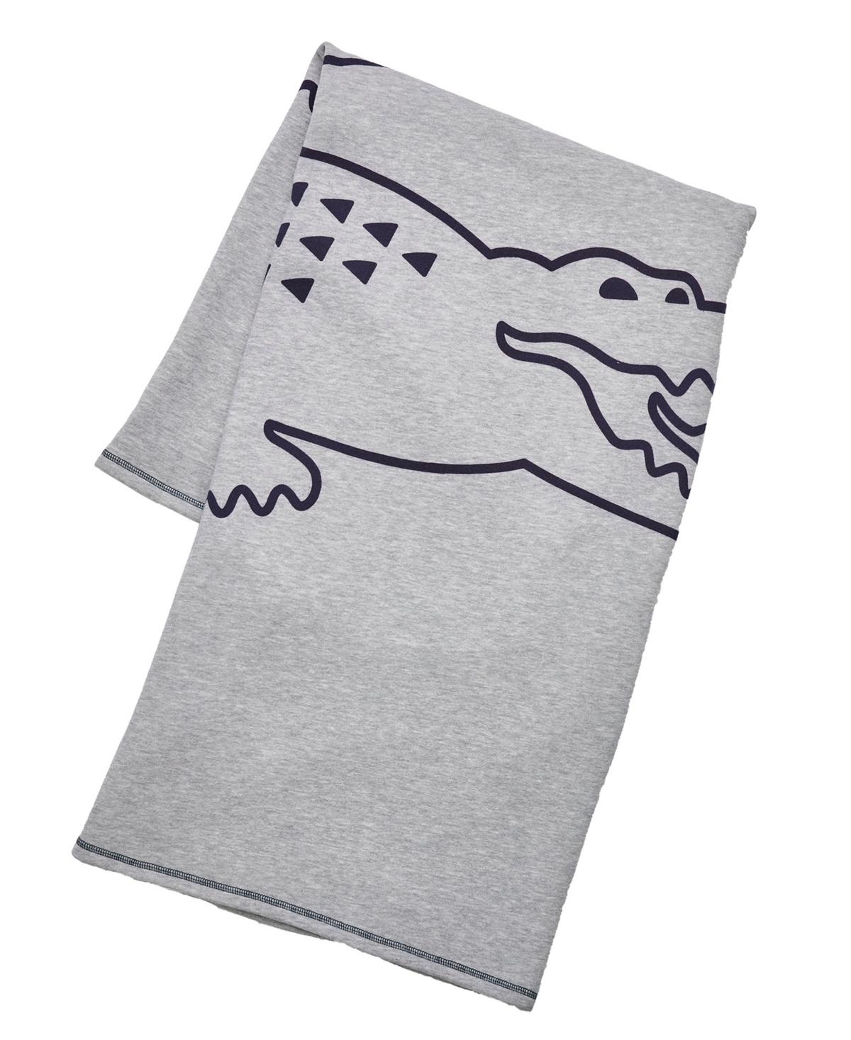 Lacoste Home Vintage-like Croc Throw Bedding In Gray