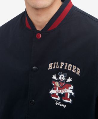 Tommy Hilfiger x Disney Men's Varsity Mickey Mouse Graphic Bomber Jacket