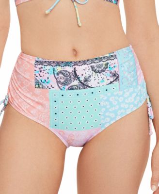 Salt Cove Juniors Side Shirred High Waist Bikini Bottoms Created for Macys Macy s