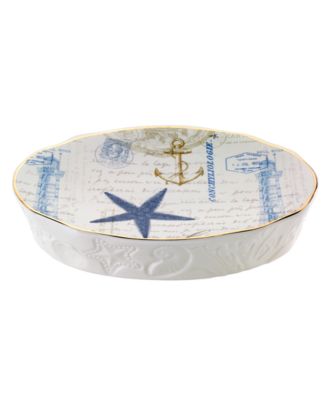Antigua Starfish & Seashells Ceramic Soap Dish