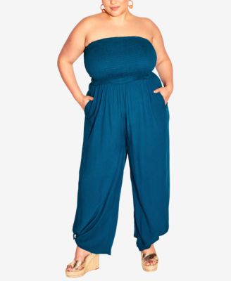 Moana Strapless Smock Jumpsuit