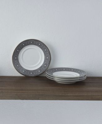 Infinity Graphite 4 Piece Saucer Set, Service for 4