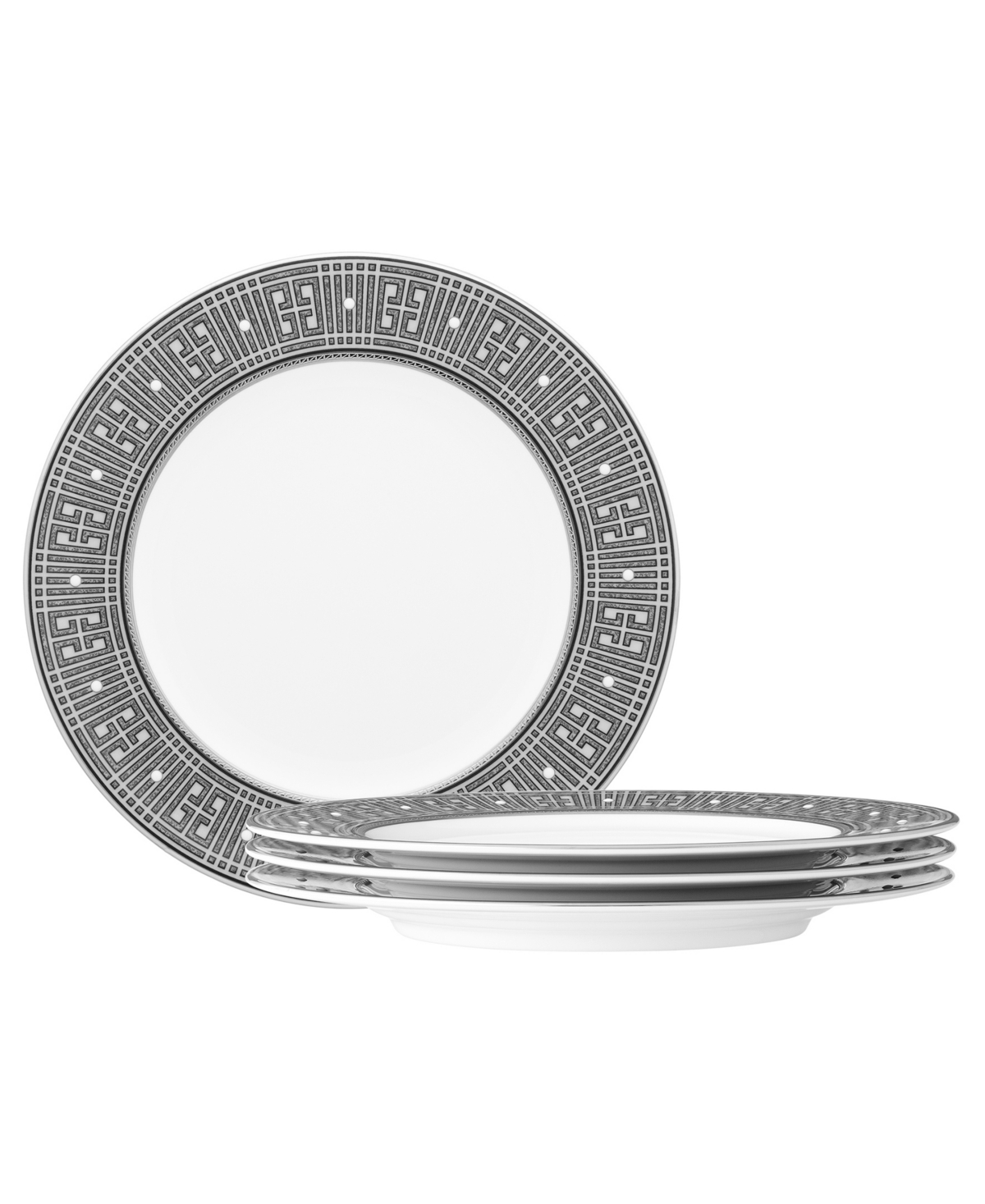 Noritake Infinity Graphite 4 Piece Salad Plate Set, Service For 4 In Graphite